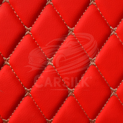 FERRARI RED STITCHING 3D SERIES DIAMOND LUXURY TRUNK CAR MATS SET