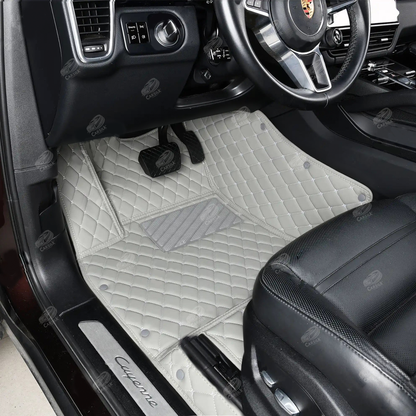 LIGHT GRAY DIAMOND LUXURY CAR FLOOR MATS - Carsilks 