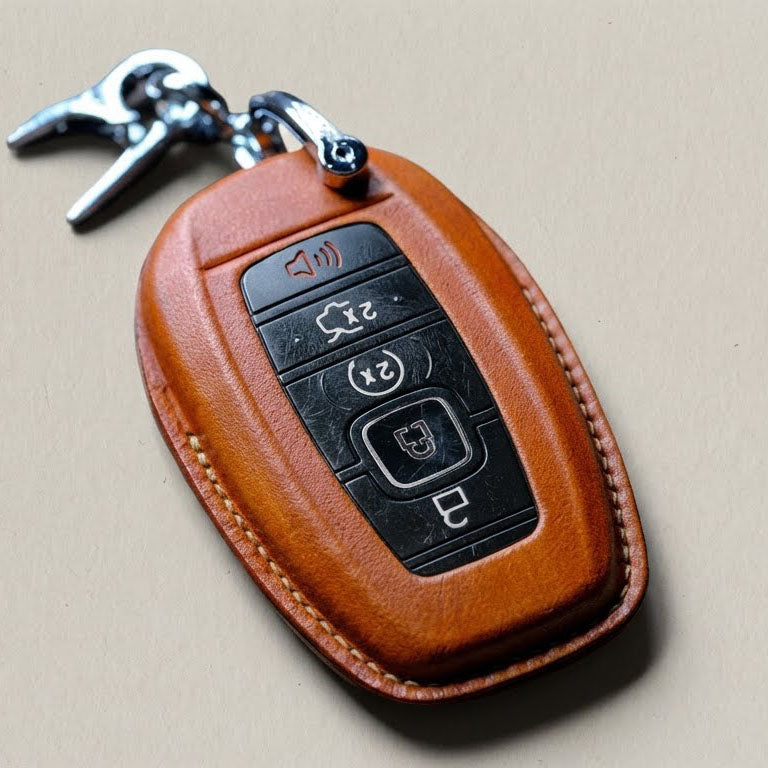 Premium Leather Key Fob for Lincoln