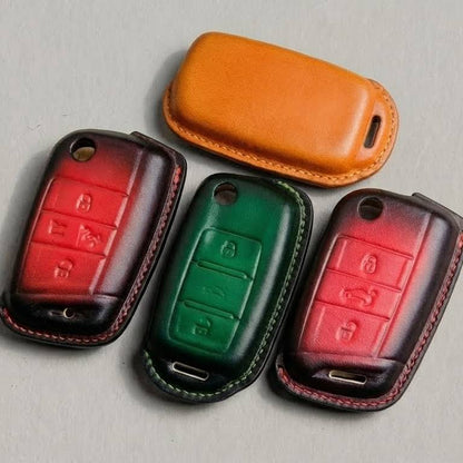 Premium Leather Key Fob for Volkswagen