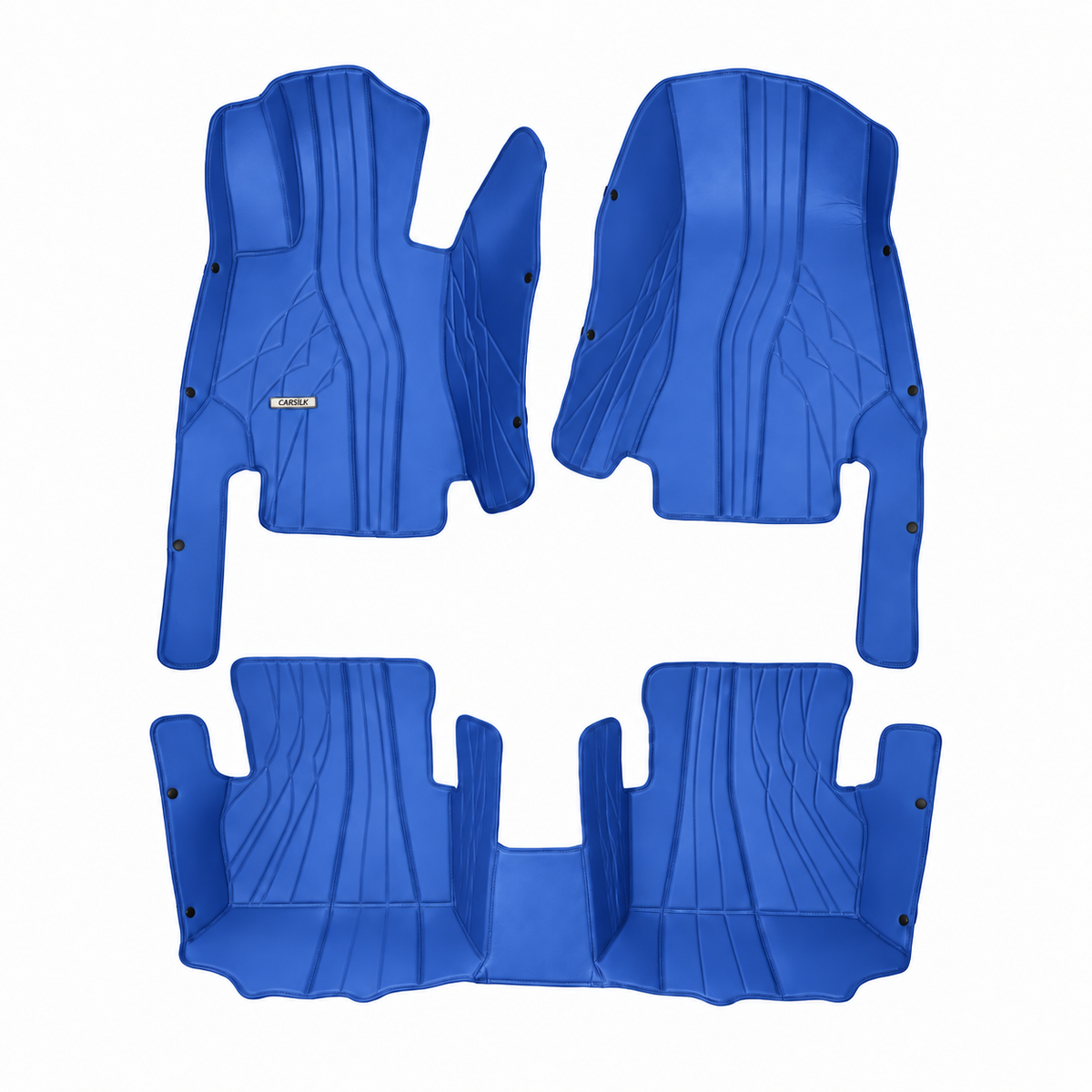 BLUE NAPPA LEATHER CAR MATS SET