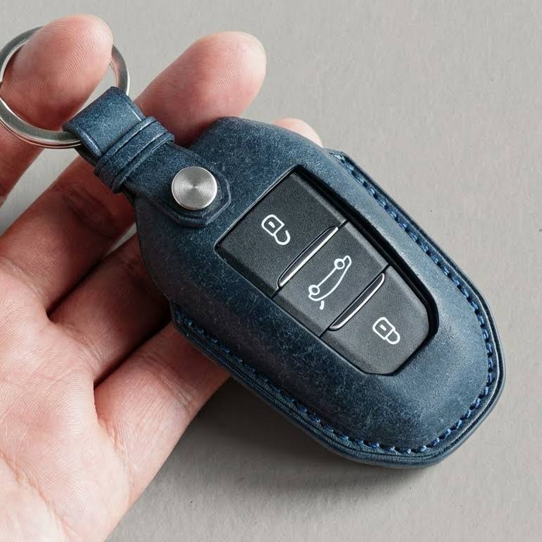 Premium Leather Key Fob for Citroën - Carsilks 