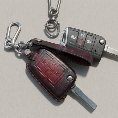 Premium Leather Key Fob for Volkswagen