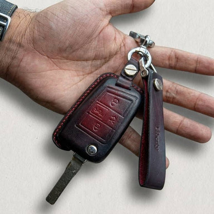 Premium Leather Key Fob for Volkswagen