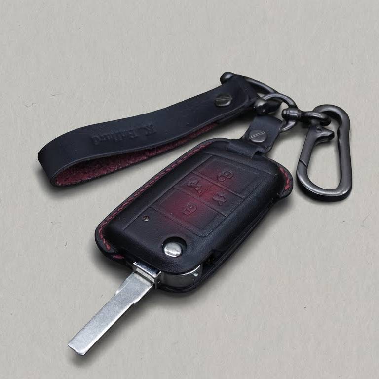 Premium Leather Key Fob for Volkswagen