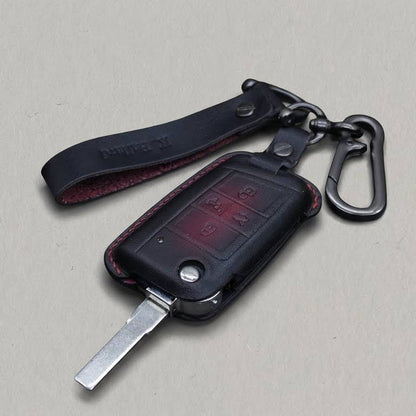 Premium Leather Key Fob for Volkswagen