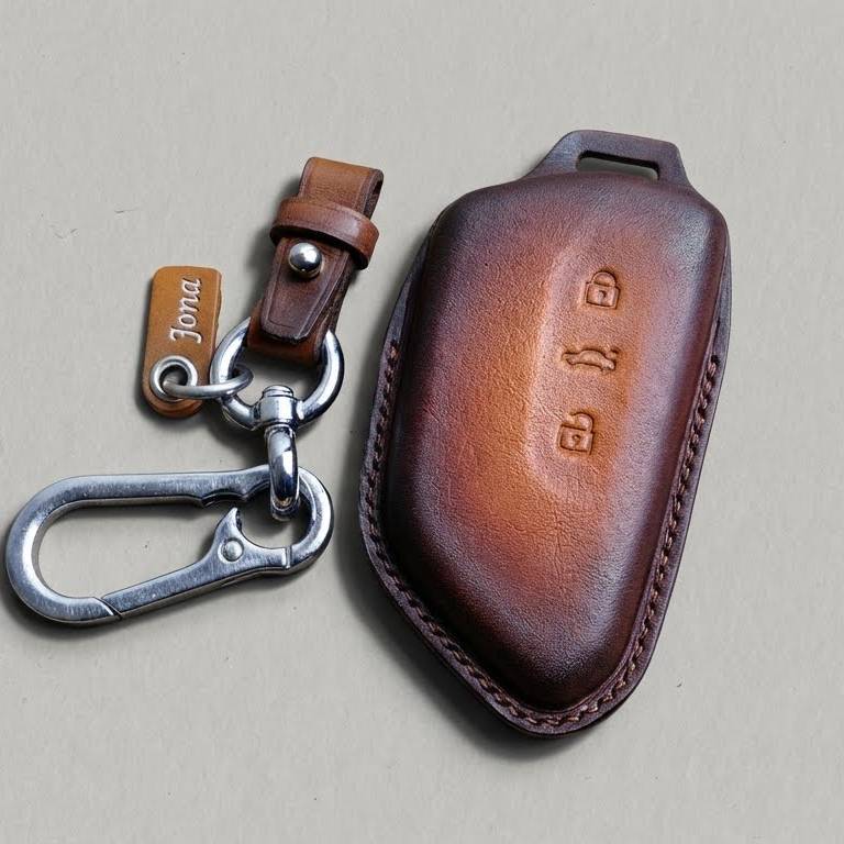Premium Leather Key Fob for Volkswagen