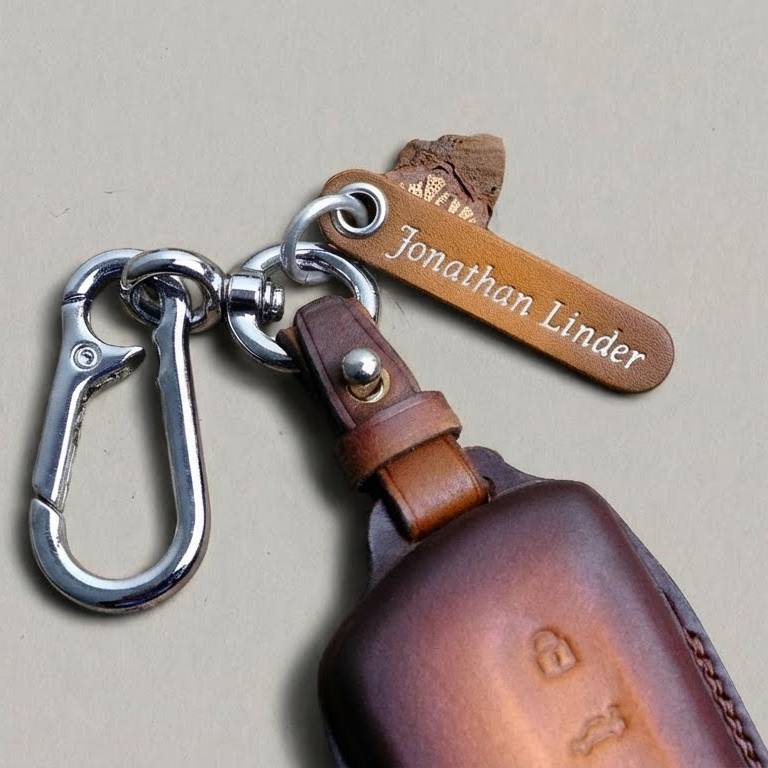 Premium Leather Key Fob for Volkswagen