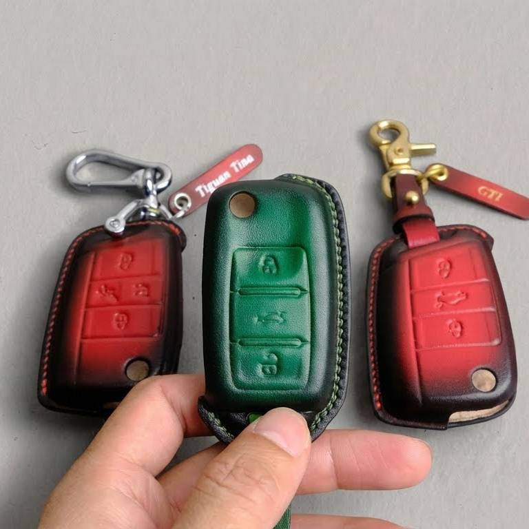 Premium Leather Key Fob for Volkswagen