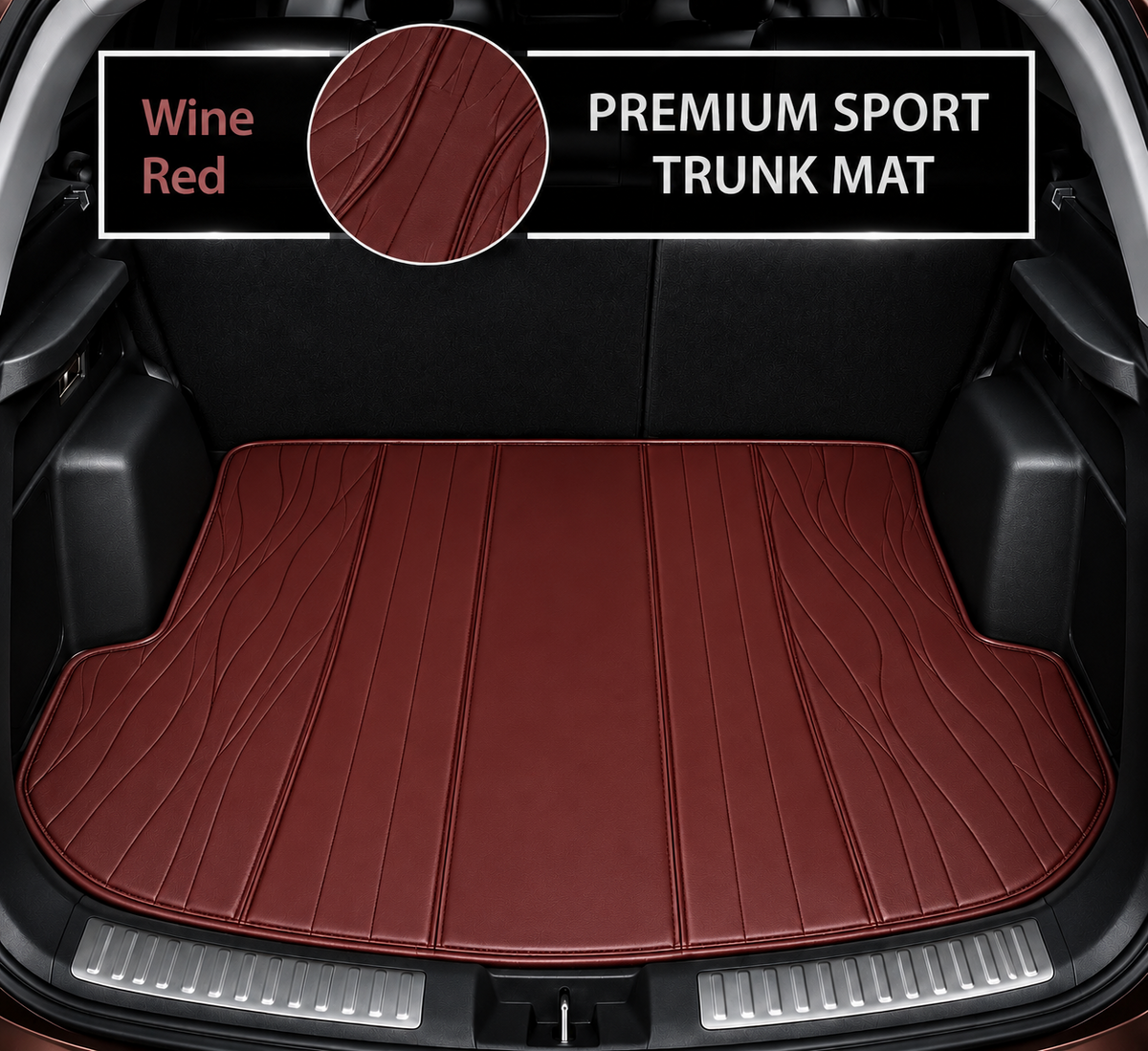 RED SPORT STYLE BASE TRUNK CAR MAT