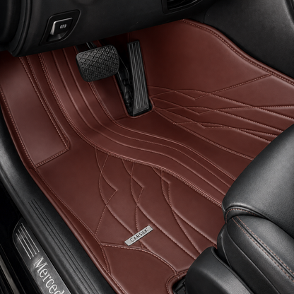 RED NAPPA LEATHER CAR MATS SET