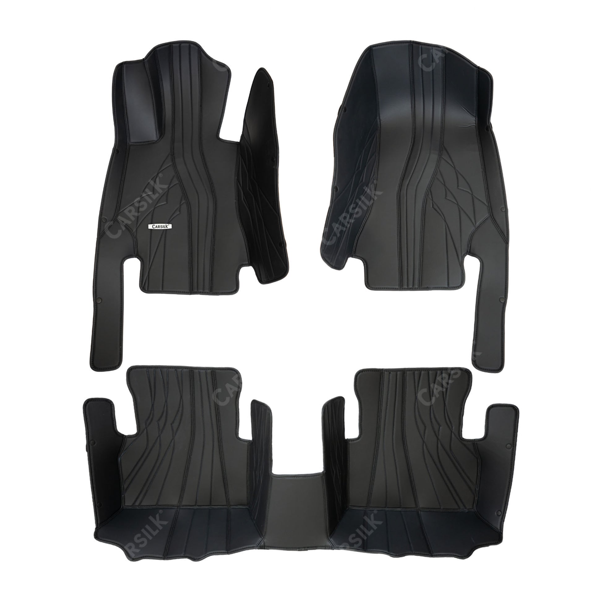 BLACK PATTERN DOUBLE LAYER PREMIUM CAR MATS SET - Carsilks 