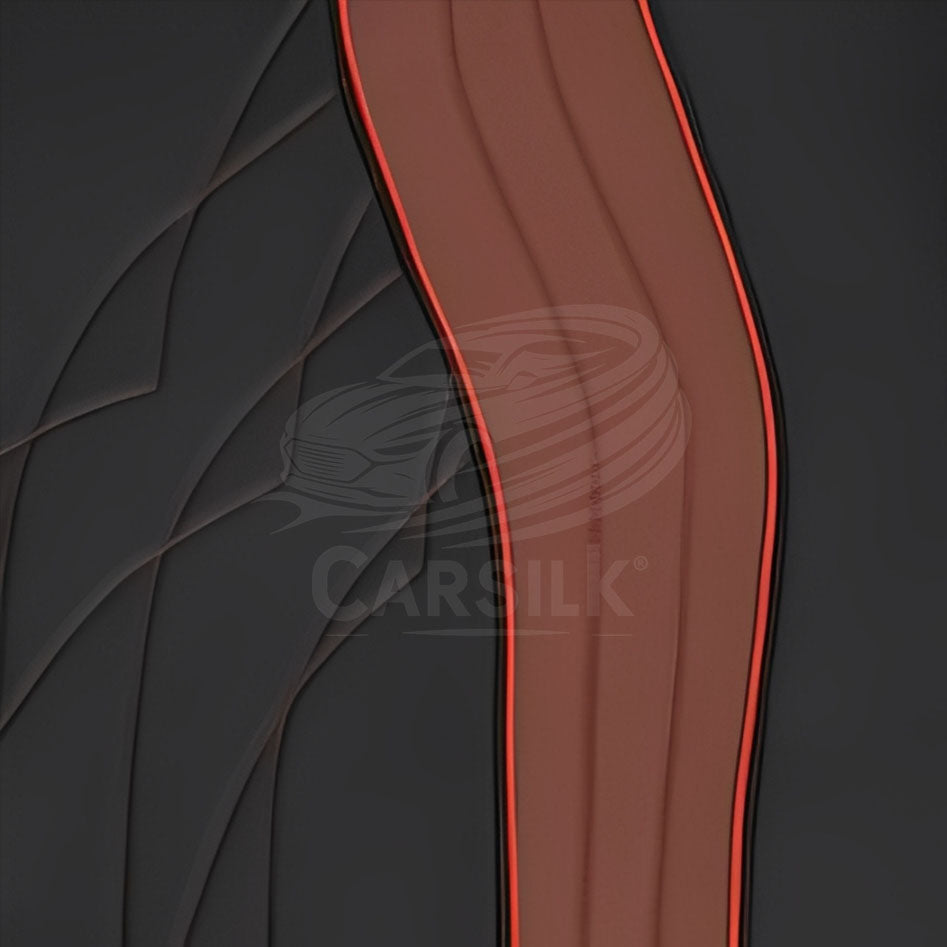 BLACK AND RED PATTERN PREMIUM CAR MATS SET - Carsilks 