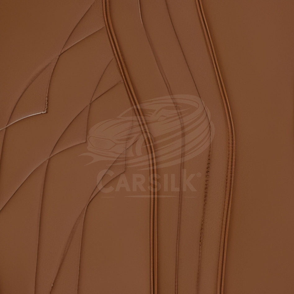 CARAMEL BROWN PATTERN PREMIUM CAR MATS SET - Carsilks 
