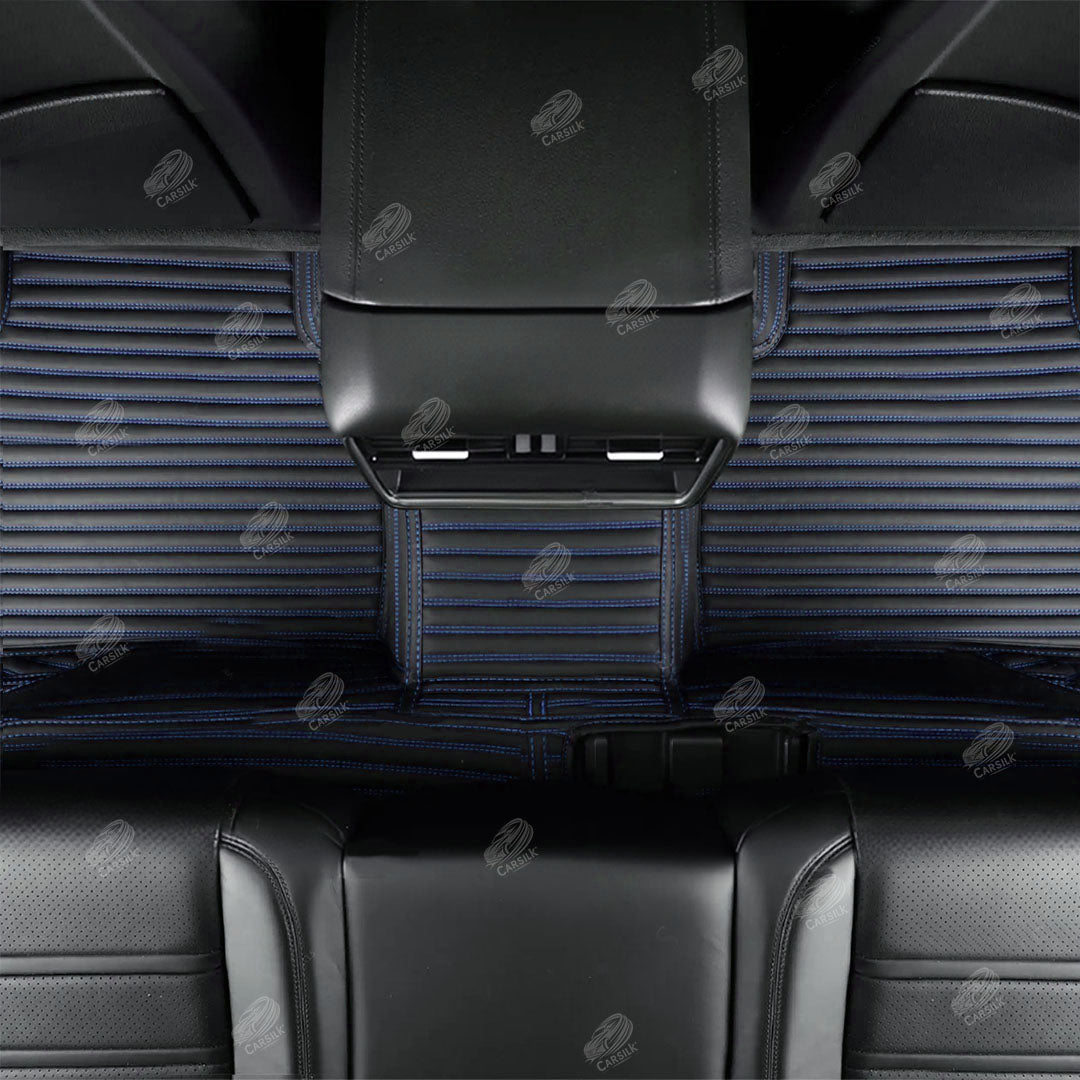 GALAXY CUSTOM SINGLE LAYER CAR MATS SET BLACK & BLUE