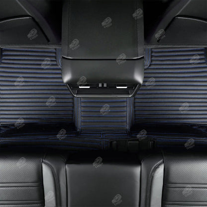 GALAXY CUSTOM SINGLE LAYER CAR MATS SET BLACK & BLUE