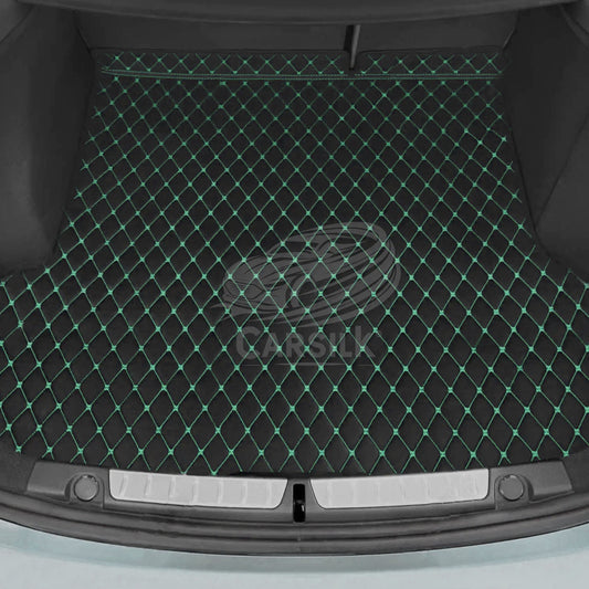 BLACK & GREEN LUXURY TRUNK CAR MATS SET