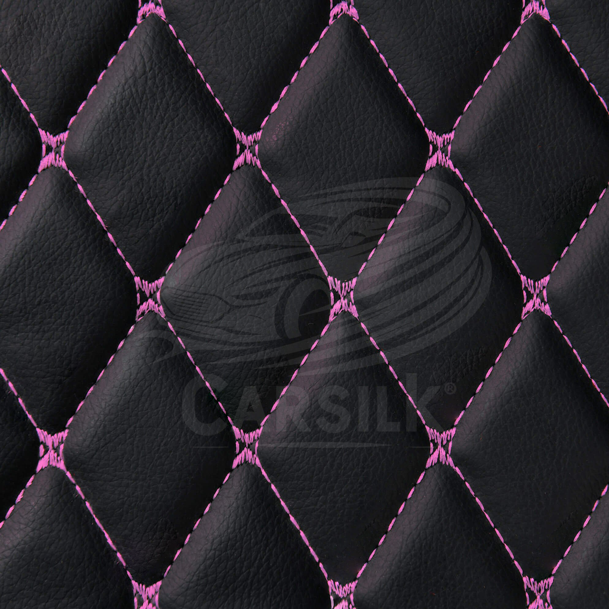 BLACK PURPLE STITCHING 3D DIAMOND LUXURY TRUNK CAR MATS SET - Carsilks 