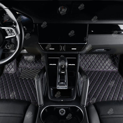 BLACK & PURPLE DIAMOND LUXURY CAR MATS SET