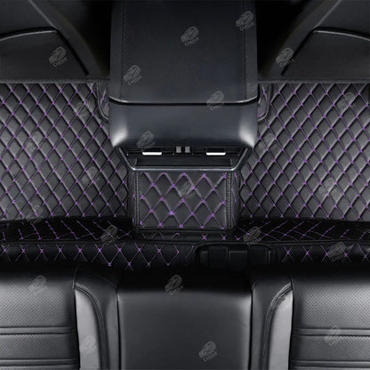 BLACK & PURPLE DIAMOND LUXURY CAR MATS SET