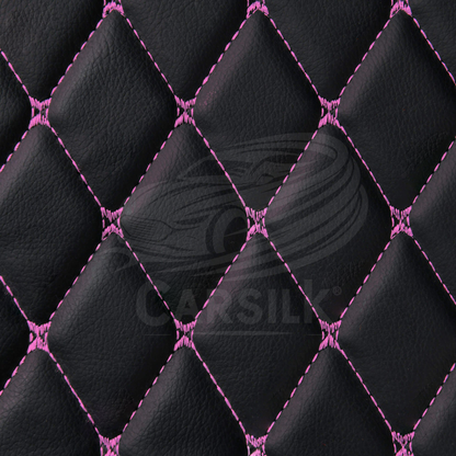 BLACK & PURPLE STITCHING 3D SERIES DIAMOND LUXURY TRUNK CAR MATS SET