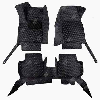 BLACK & PURPLE DIAMOND LUXURY CAR MATS SET