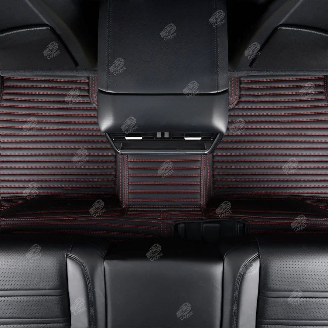 GALAXY CUSTOM SINGLE LAYER CAR MATS SET BLACK & RED