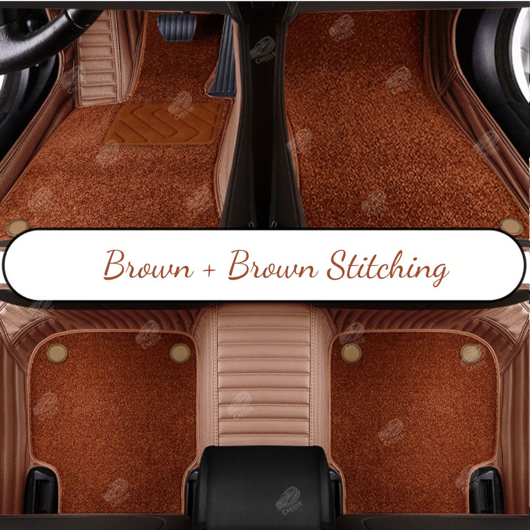 GALAXY CUSTOM CAR MATS SET BROWN - Carsilks 