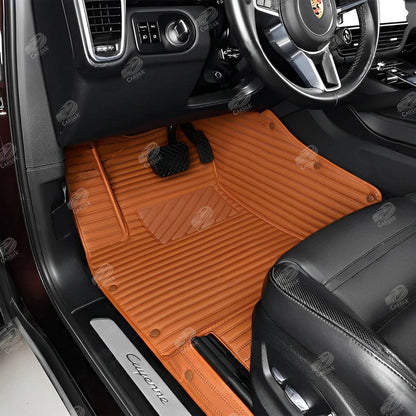 GALAXY CUSTOM SINGLE LAYER CAR MATS SET CARAMEL BROWN