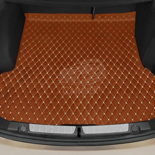 CARAMEL BROWN DIAMOND LUXURY BASE TRUNK CAR MATS SET - Carsilks 