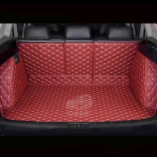 CHERRY RED 3D SERIES DIAMOND LUXURY TRUNK CAR MATS SET - Carsilks 