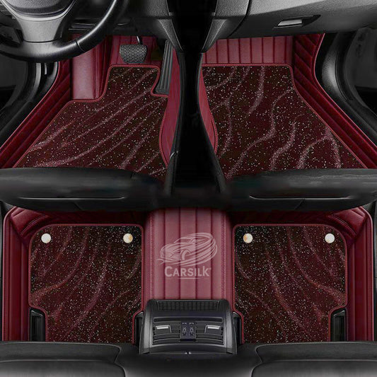 RED GALAXY CUSTOM CAR MATS SET - Carsilks 