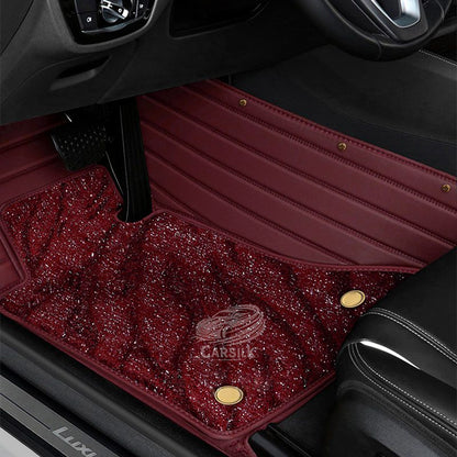 RED GALAXY CUSTOM CAR MATS SET - Carsilks 