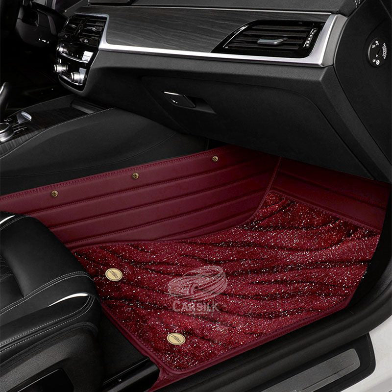 RED GALAXY CUSTOM CAR MATS SET - Carsilks 