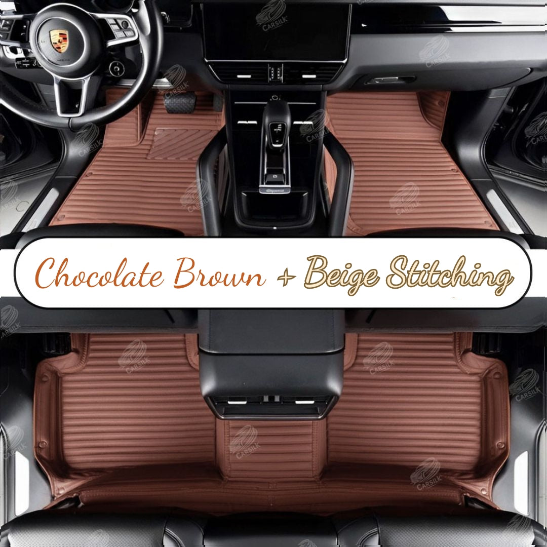 GALAXY CUSTOM SINGLE LAYER CAR MATS SET CHOCOLATE BROWN