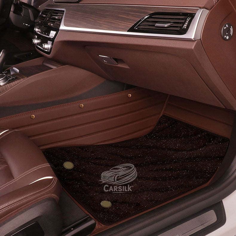 BROWN GALAXY CUSTOM CAR MATS SET - Carsilks 