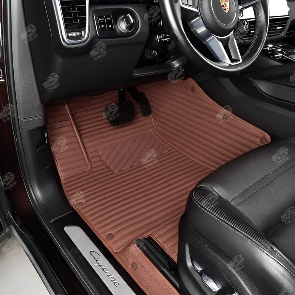 GALAXY CUSTOM SINGLE LAYER CAR MATS SET CHOCOLATE BROWN