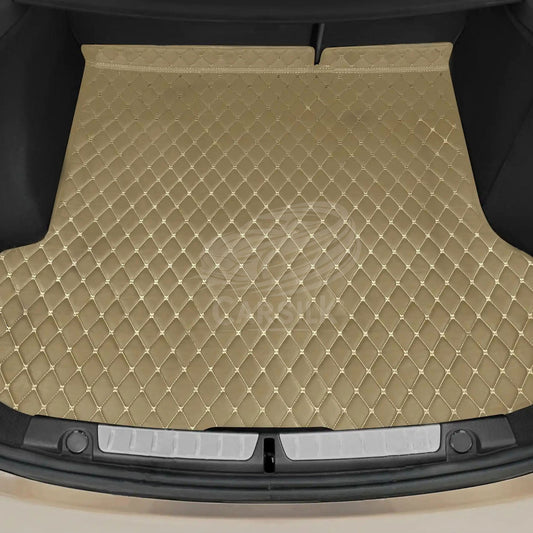 CREAM BEIGE DIAMOND LUXURY BASE TRUNK CAR MATS SET