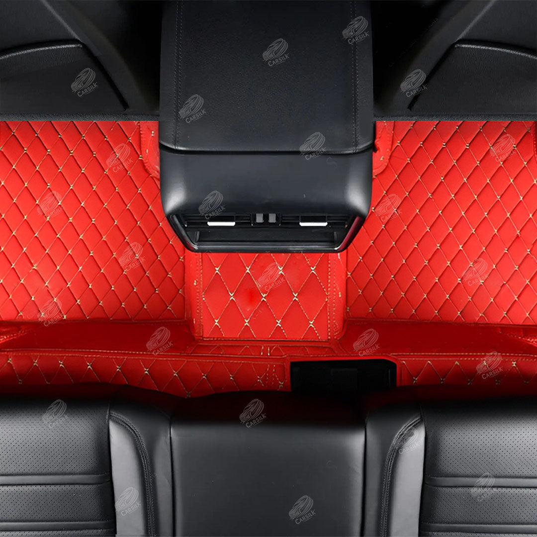 FERRARI RED DIAMOND LUXURY CAR MATS SET - Carsilks 