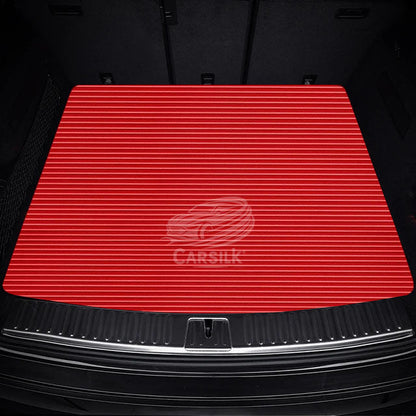 FERRARI RED STRIPE LUXURY BASE TRUNK CAR MATS SET