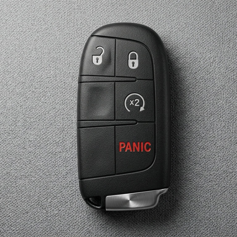 Premium Leather Key Fob for Jeep