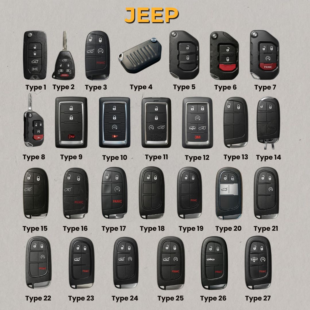 Premium Leather Key Fob for Jeep