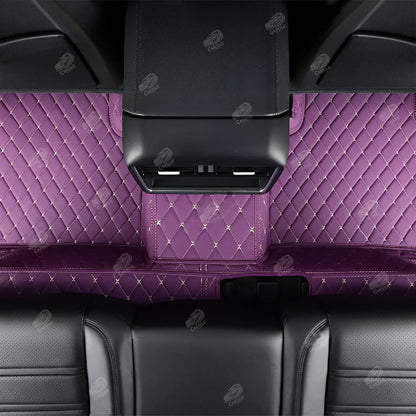 LAVENDER PURPLE DIAMOND LUXURY CAR MATS SET