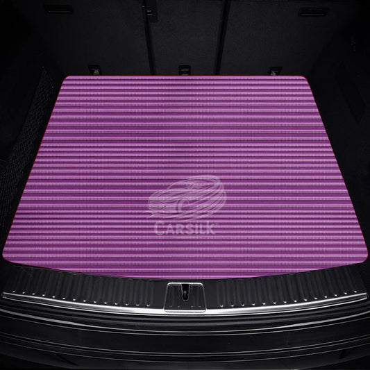 LAVENDER PURPLE STRIPE LUXURY TRUNK CAR MATS SET - Carsilks 