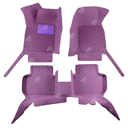 LAVENDER PURPLE DIAMOND LUXURY CAR MATS SET