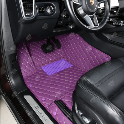 LAVENDER PURPLE DIAMOND LUXURY CAR MATS SET