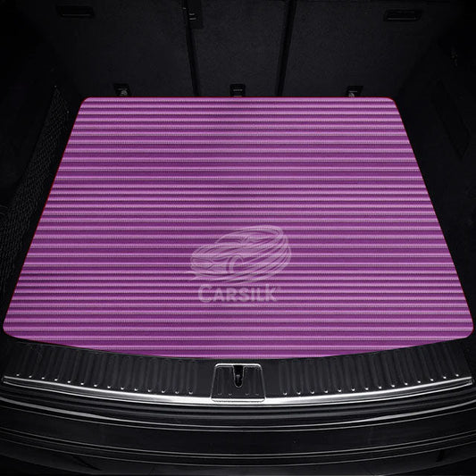 LAVENDER PURPLE STRIPE LUXURY BASE TRUNK CAR MATS SET - Carsilks 