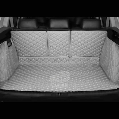 LIGHT GRAY STITCHING 3D DIAMOND LUXURY TRUNK CAR MATS SET - Carsilks 