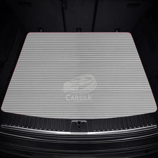 LIGHT GRAY STRIPE LUXURY TRUNK CAR MATS SET - Carsilks 