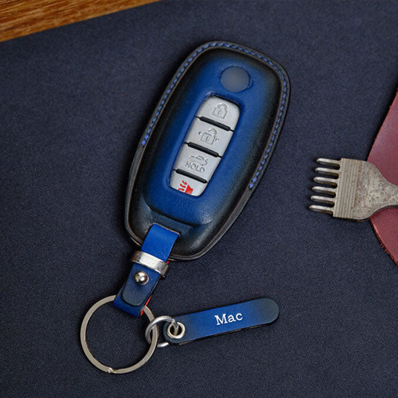Premium Leather Key Fob for Nissan